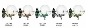 Venkovní nástěnné svítidlo SU-MA Kule s košem černá patina K 3012/1/KPO small 5