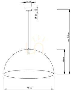 Závěsné svítidlo Sigma Sfera 70 zlatá černá 32298 small 3