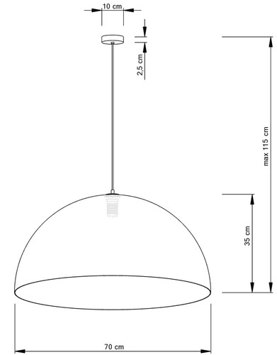 Kontrola Závěsné svítidlo Sigma Sfera 70 stříbrné 30136