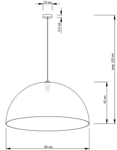 Kontrola Závěsné svítidlo Sigma Sfera 90 skvrnitá šedá/zlatá 30129