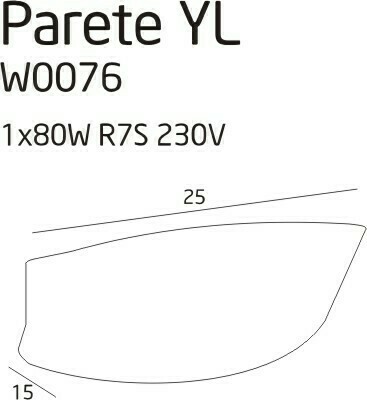 Náhled Nástěnné svítidlo Max Light Parete W0076 chromové zrcadlové sklo R7s Nástěnné svítidlo Max Light Parete W0076 chromové zrcadlové sklo R7s