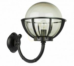 Venkovní nástěnné svítidlo SU-MA Kule s košem 250 černá patina K 3012/1/KPO 250 small 1