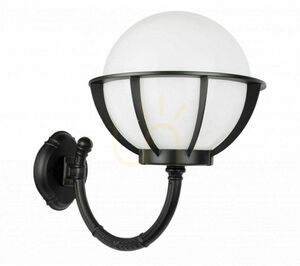 Venkovní nástěnné svítidlo SU-MA Kule s košem 250 černá patina K 3012/1/KPO 250 small 0