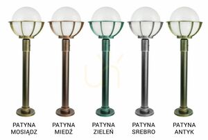 Venkovní stojací lampa SU-MA koule s košem 90 cm černá patina K 5002/2/KPO 250 small 7