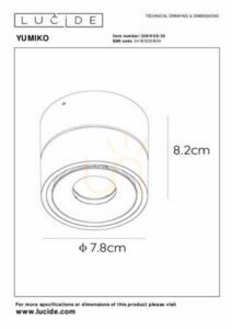 LED downlight Lucide YUMIKO černý 8W 627 lm 2700K DALI 35911/08/30 small 4