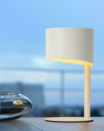 Kontrola Stolní lampa Lucide KNULLE bílá kovová 28,5 cm E14 45504/01/31