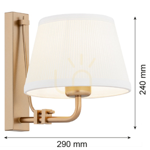 Nástěnné svítidlo ARGON Atrani krémová starozlatá E27 8353 small 3