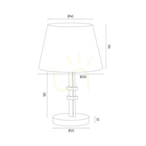 Stolní lampa ARGON ATRANI krémová starozlatá 8354 small 3