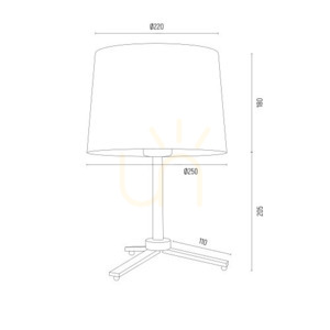 Stolní lampa ARGON CAVALINO krémová zlatá E27 8318 small 3