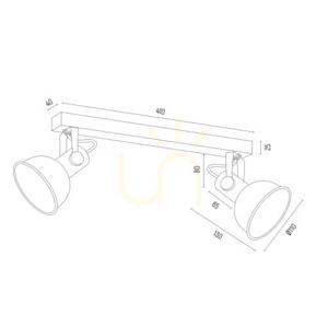 Plafon ARGON Lenora černý/zlatý 2x E14 7142 small 6