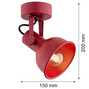 Nástěnné svítidlo ARGON LENORA červené E14 1x7W 8298 small 2