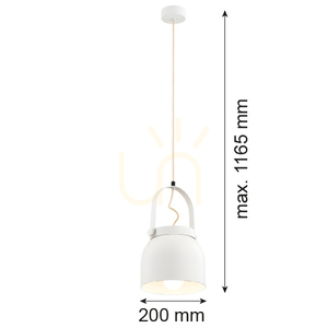 Závěsné svítidlo ARGON LOGAN béžové E27 1x1W SKU 8280 small 3