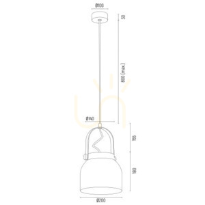 Závěsné svítidlo ARGON LOGAN béžové E27 1x1W SKU 8280 small 4