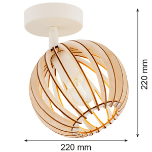 Nástěnné svítidlo ARGON PARULA béžové dřevo E14 8275 small 2