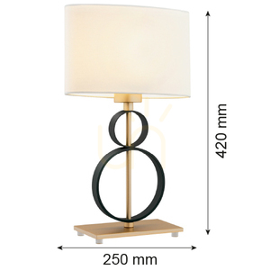 Stolní lampa ARGON PERSEO krémová černá zlatá 8373 small 3