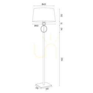 Stojací lampa ARGON PERSEO krémová zlatá E27 8374 small 3