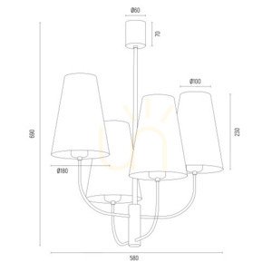 Lustr ARGON SAFIANO bílý/černý E27 4x1W SKU 1822 small 7
