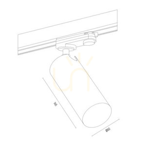 Dráhové světlo ARGON TORELLO Gold GU10 1x5W nastavitelné SKU 8336 small 3