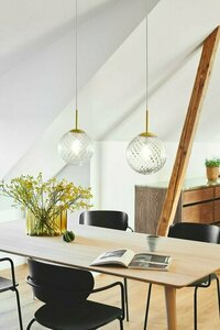 Mosazná závěsná lampa Chisell 25 od společnosti Nordlux small 1