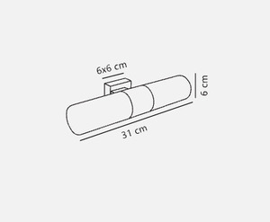 Koupelnové nástěnné svítidlo Nordlux Tangens Double, broušená ocel, 2×E14 small 2