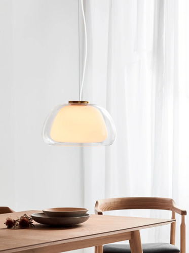 Kontrola Závěsné svítidlo Nordlux Jelly 39 cm – čiré a bílé opálové sklo