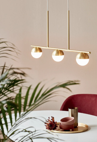 Kontrola Závěsné svítidlo nad stůl Contina 3 Brass Nordlux