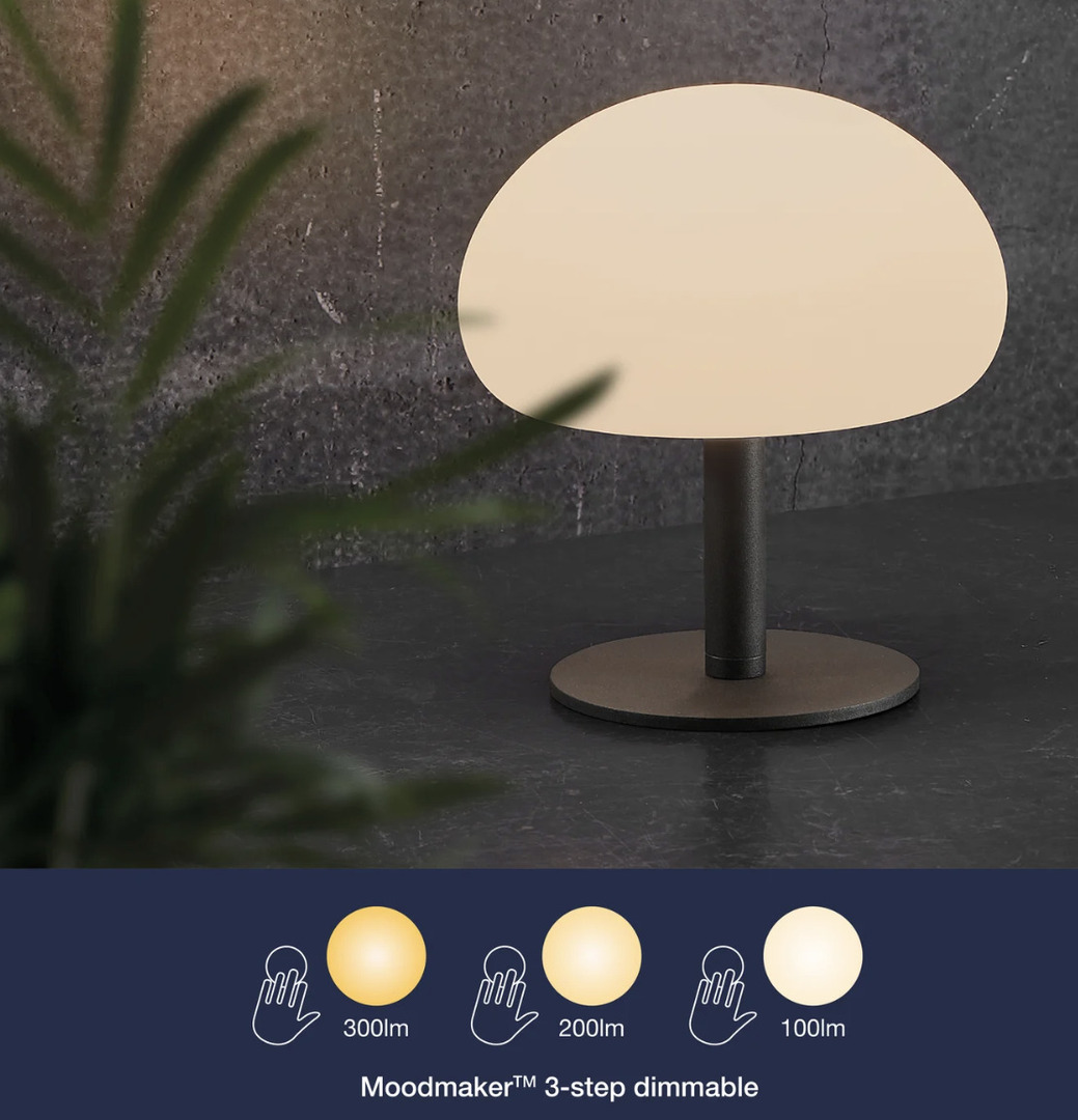 Náhled Sponge 20 venkovní stolní lampa přenosná černá/wh. Nordlux Sponge 20 venkovní stolní lampa přenosná černá/wh. Nordlux