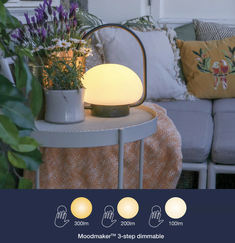 Kontrola Venkovní stojací lampa Nordlux Sponge To Go černá 27,7 cm