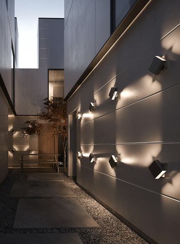 Kontrola Otočná venkovní nástěnná lampa Black Nordlux