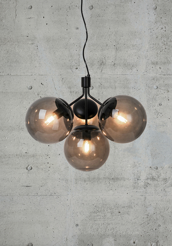 Kontrola Ivona 4 světelná závěsná lampa Černá Nordlux