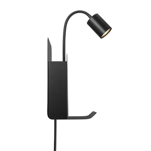 Nástěnné svítidlo Nordlux Roomi černé GU10 8 W s policí a USB portem 2112551003 small 2