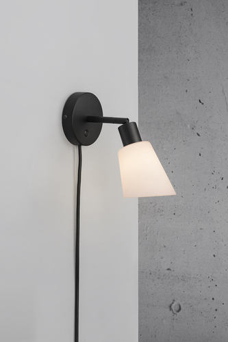 Kontrola Nástěnné svítidlo Molli Black/Opal Nordlux