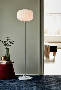 Stojací lampa MILFORD Nordlux E27 40W sklo bílá small 1