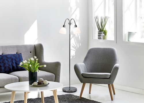 Kontrola Stojací lampa Ray dvojitá chromovaná Nordlux