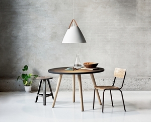 Závěsné svítidlo STRAP 48 Nordlux DFTP bílé Ø48 cm E27 kov a kůže small 2