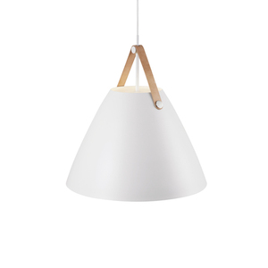 Závěsné svítidlo STRAP 48 Nordlux DFTP bílé Ø48 cm E27 kov a kůže small 3