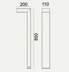 Venkovní sloupkové svítidlo NORLYS Asker Pro 1316 grafit LED 7,7W 3000K 85 cm 1316GR small 13
