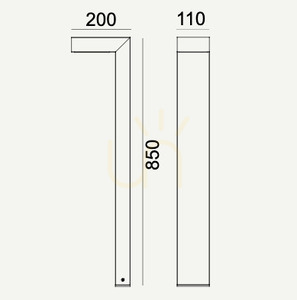 Venkovní sloupek NORLYS Asker 1320AL LED 7,7W 4000K 85 cm hliník RAL 9006 small 17