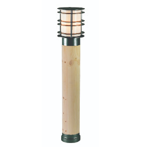 Kontrola STOCKHOLM osvětlovací sloupek 1426BL černý+dřevo 49cm 6,7W 3000K - NORLYS.