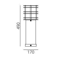 Kontrola Stockholm 1426 Galvanized Led 8.5W 3000K 85Cm Eei D