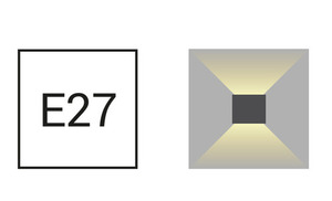 ASKER 1702GA Pozinkované venkovní nástěnné svítidlo E27 - NORLYS small 2