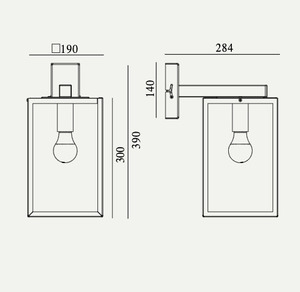 LOFOTEN Down 1949 venkovní nástěnná lampa černá E27 11W small 2