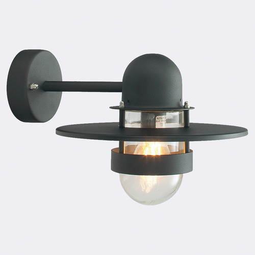Kontrola Venkovní nástěnné svítidlo BERGEN 270B E27 Black 9005 Norlys