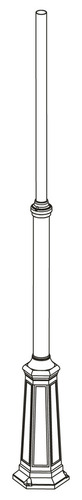 Kontrola Osvětlovací sloup NORLYS Lamppost bílý 120–220 cm 3010WH