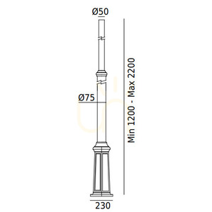 Osvětlovací sloup NORLYS Lamppost bílý 120–220 cm 3010WH small 1