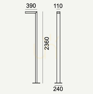 Zahradní / parková lucerna ASKER - Premium - Pole 18W 4000K 236cm 5127BL černá - NORLYS small 7
