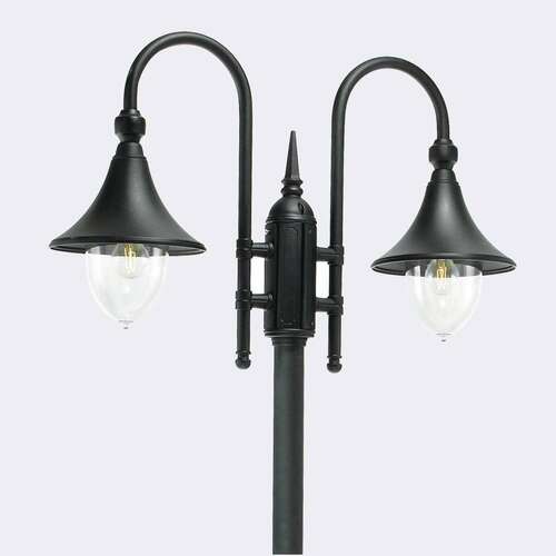 Kontrola Zahradní lampa FIRENZE 820BL, 2 x E27, černá – NORLYS