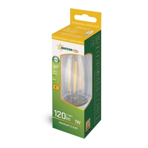 LED žárovka svíčka SpectrumLED Clear COG E14 1 W 4000 K 120 lm WOJ+14576 small 1