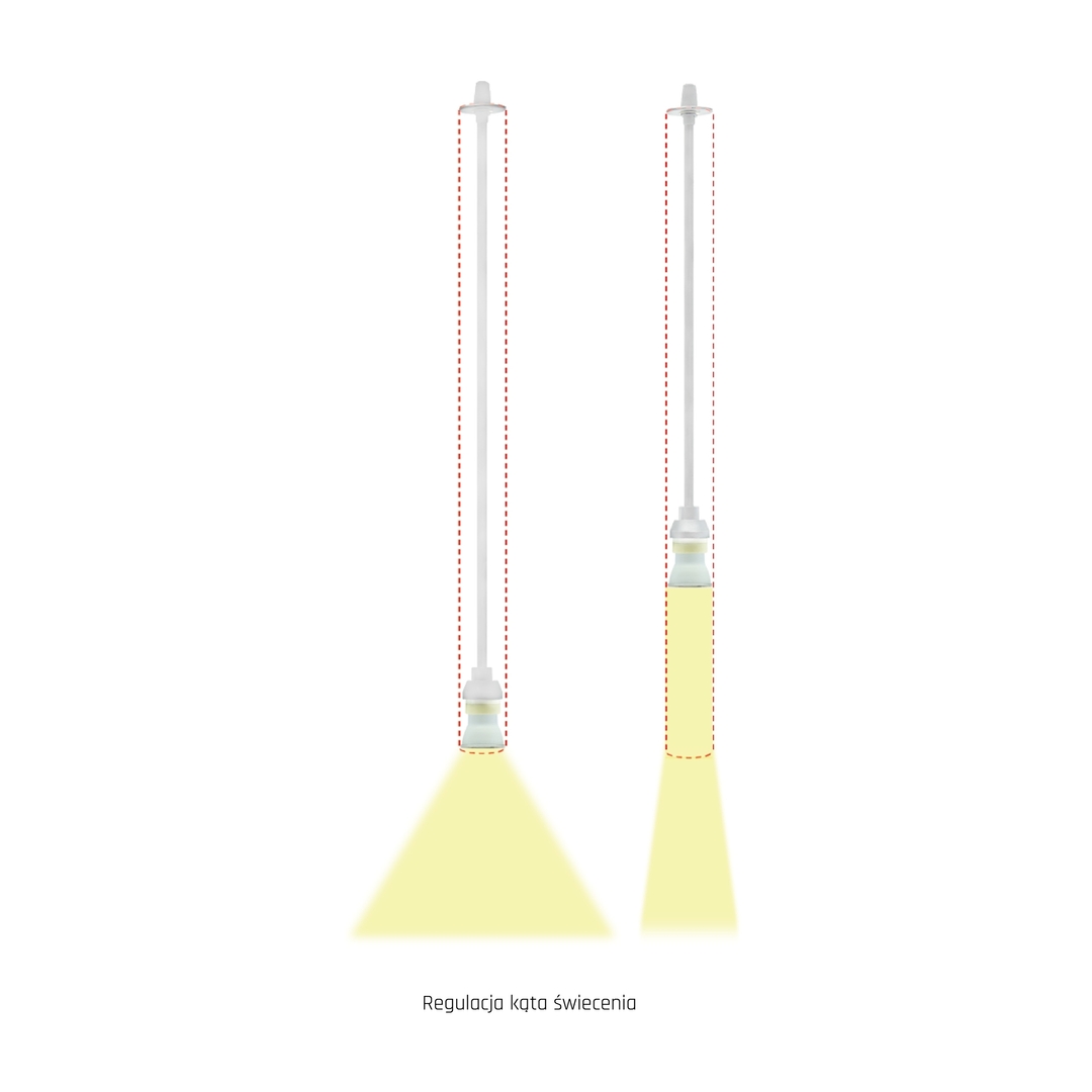 Pohled Chloe Slim Mr11 Pendant Base 250 V Ip20 40x500+1m kabel bílý Nastavitelný úhel světla Chloe Slim Mr11 Pendant Base 250 V Ip20 40x500+1m kabel bílý Nastavitelný úhel světla