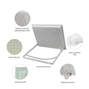 Reflektor Noctis Lux 3 100 W Cw 230 V Ip65 270x210x27mm bílý small 5